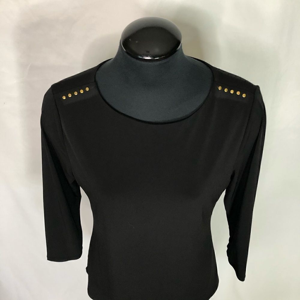 Carmen Black Beaded Blouse - Women’s M - Picture 5 of 6